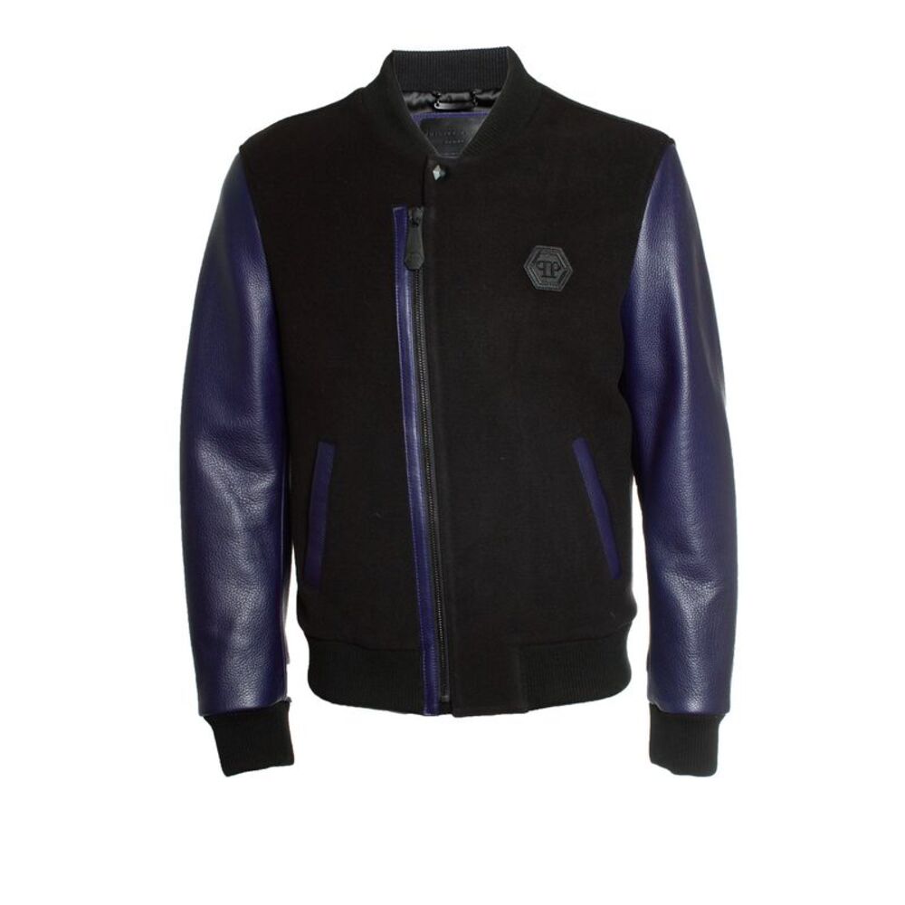 Philipp Plein, wool fleece bomber jacket